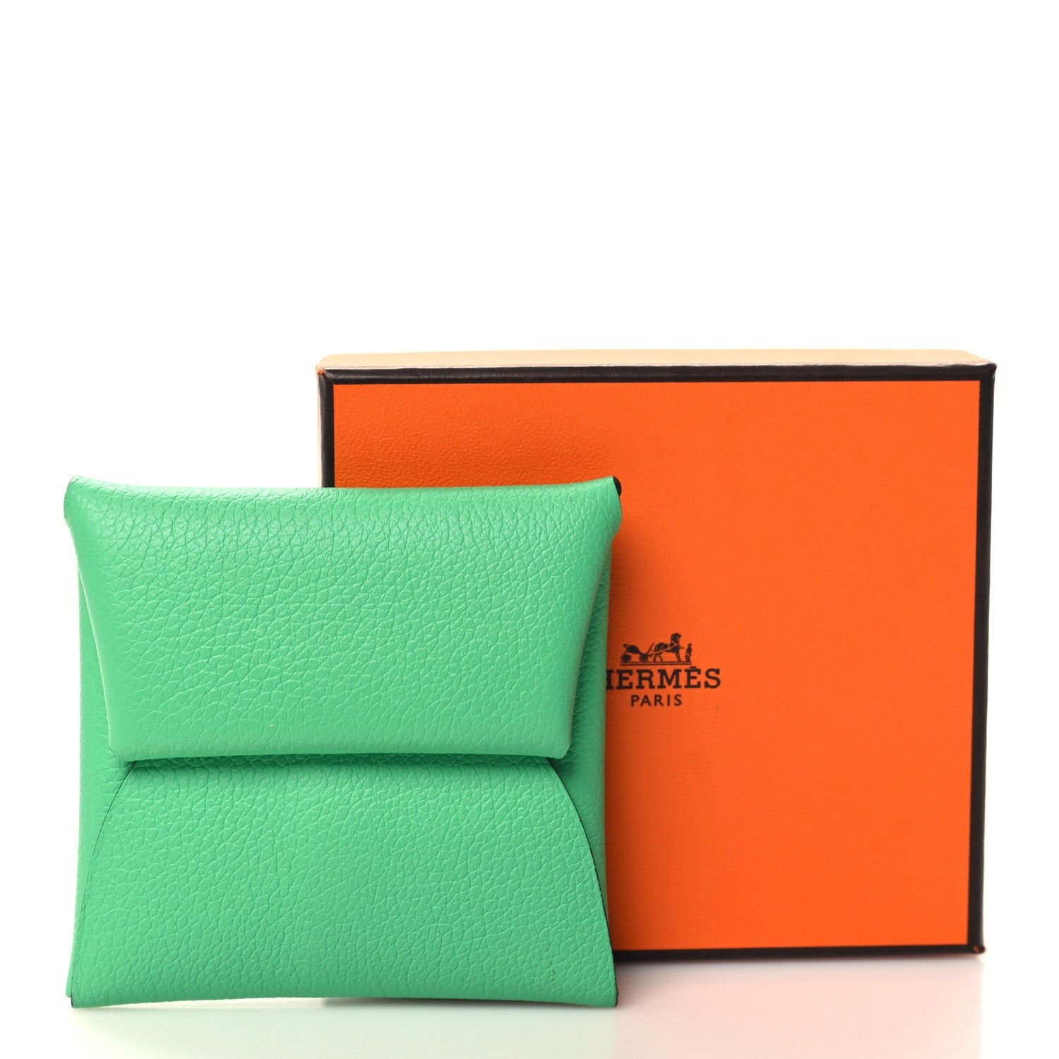 Hermes Evercolor Bastia Coin Purse Vert Comics 10 of 10