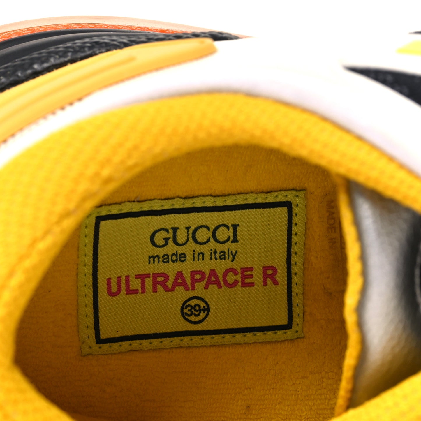 Fabric Womens Ultrapace R Mid Top Sneakers 39.5 White Yellow