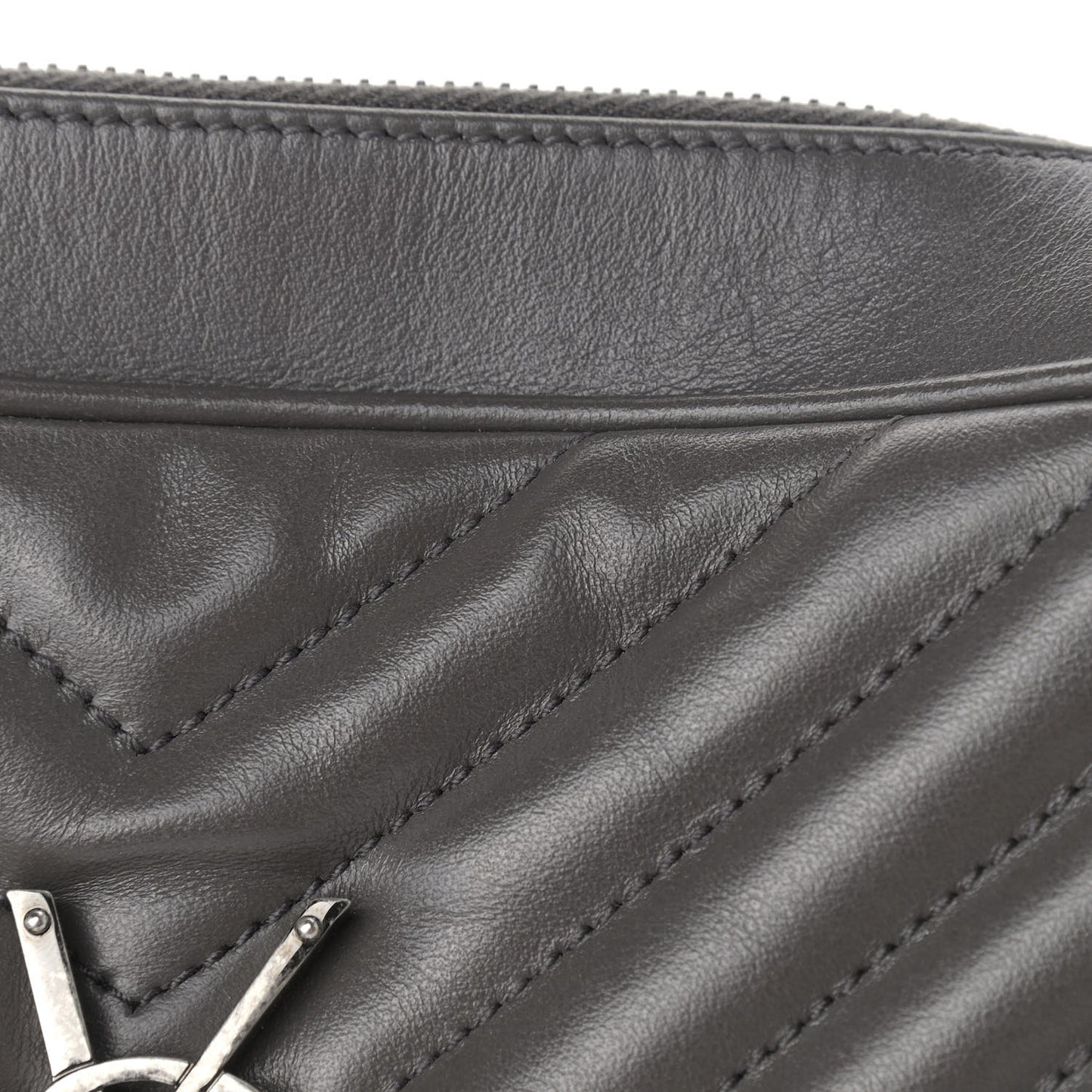 Calfskin Matelasse Monogram Lou Camera Bag Grey