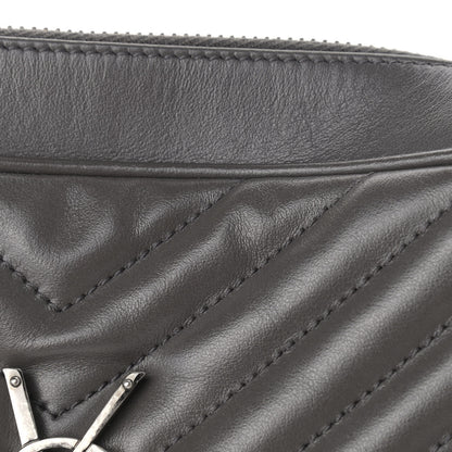 Saint Laurent Calfskin Matelasse Monogram Lou Camera Bag Grey 13 of 17