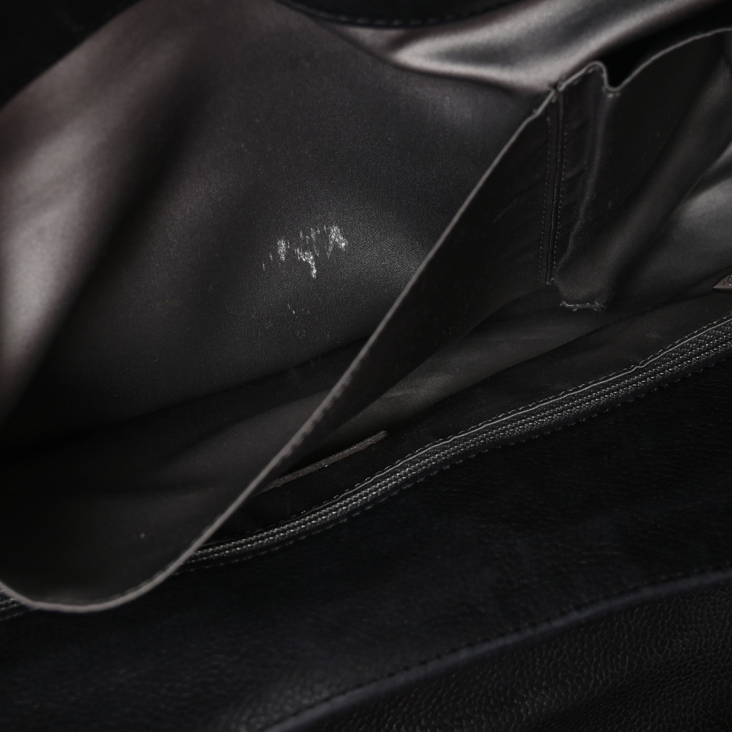 Chanel Caviar Stitched Pocket In The City Hobo Black 11 of 14