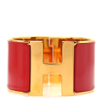 Hermes Enamel Extra Wide Clic Clac H Bracelet GM Red 1 of 5