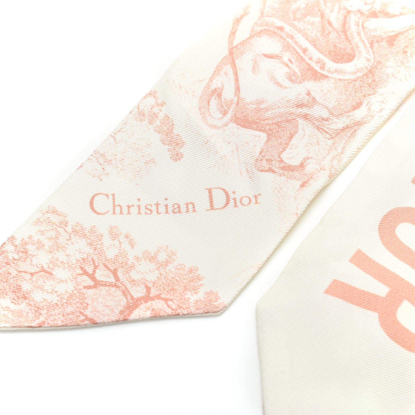 Silk Toile De Jouy Mitzah Scarf Pink