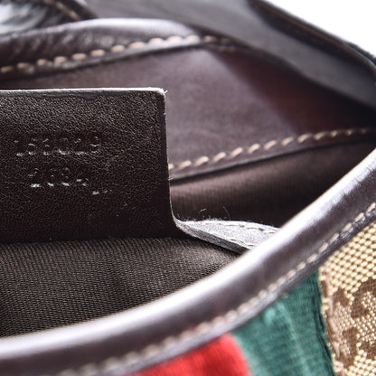 Gucci Monogram Web Jackie O Bouvier Hobo Dark Brown 7 of 12