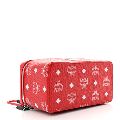 MCM Visetos Rockstar Vanity Case Viva Red White 4 of 11