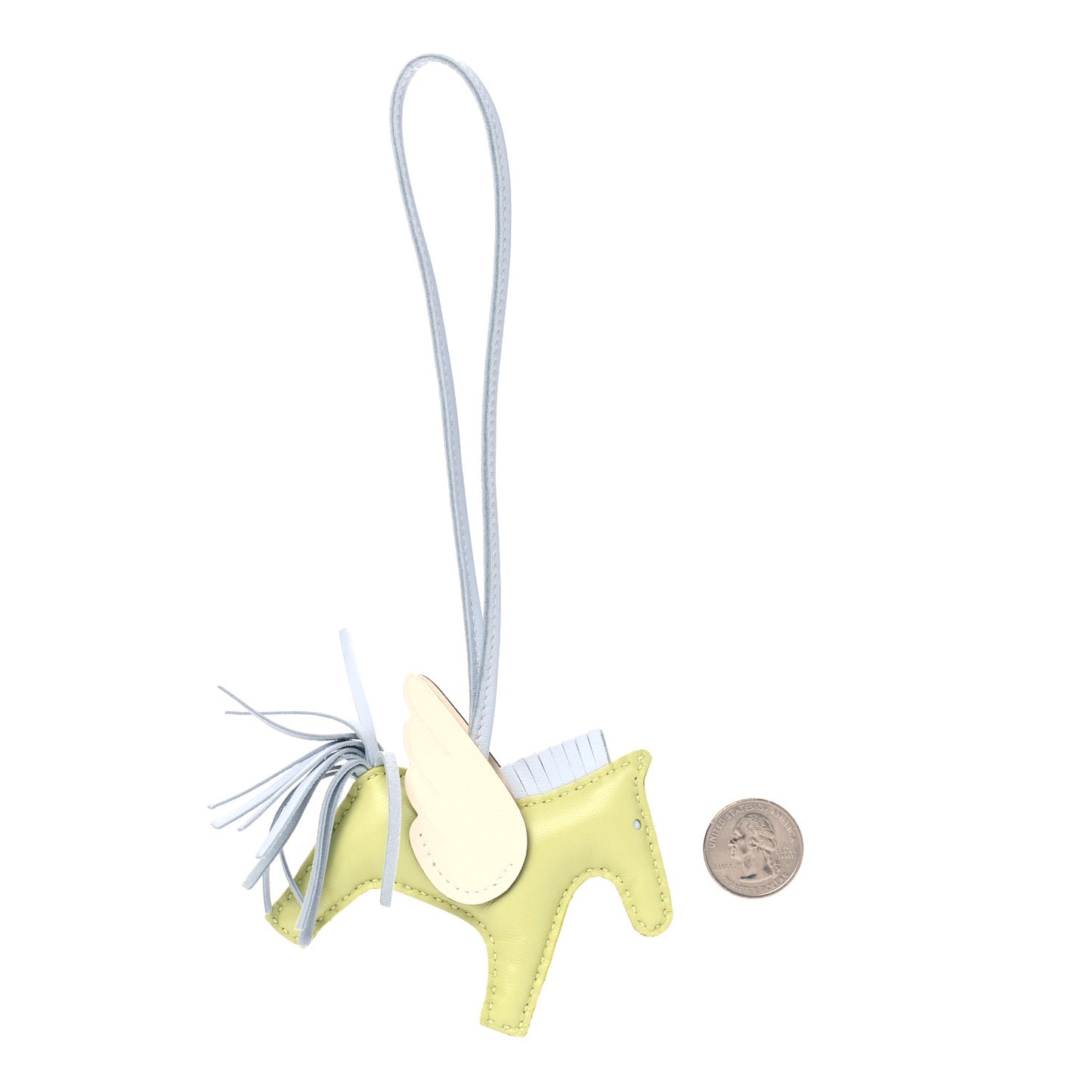 Milo Lambskin Grigri Rodeo Pegase Horse Bag Charm PM Jaune Bourgeon Bleu Brume Nata