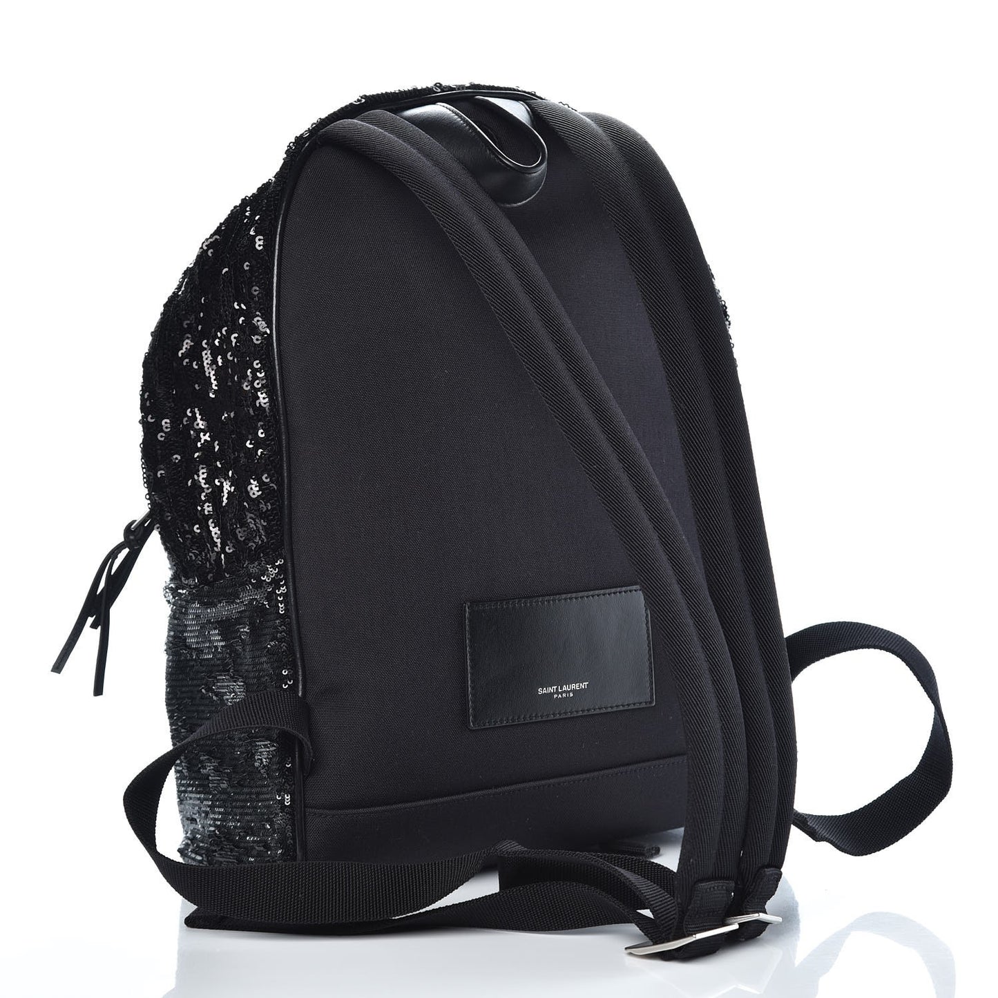 Canvas Sequins Mini City Backpack Black Silver