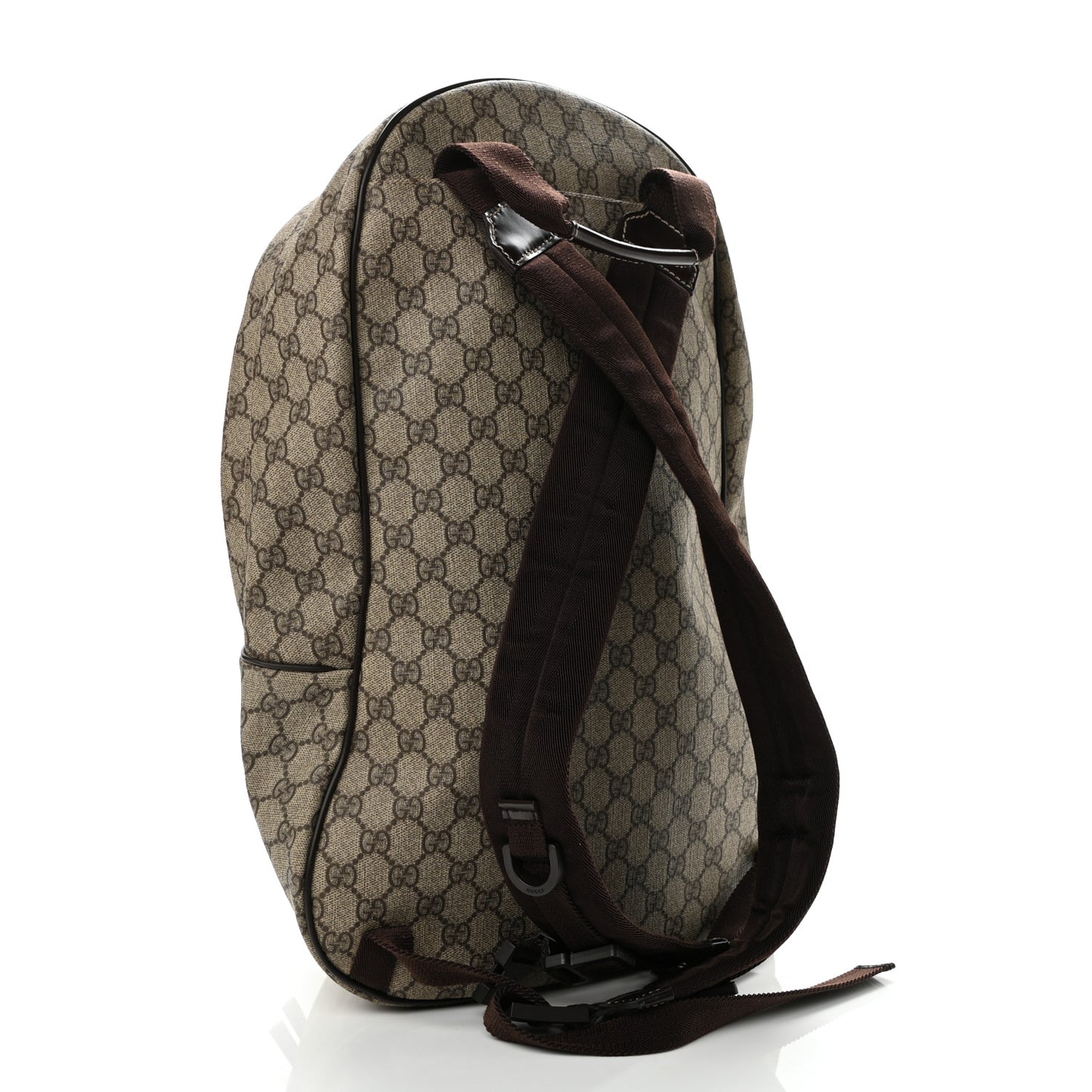GG Plus Monogram Interlocking G Medium Backpack Dark Brown