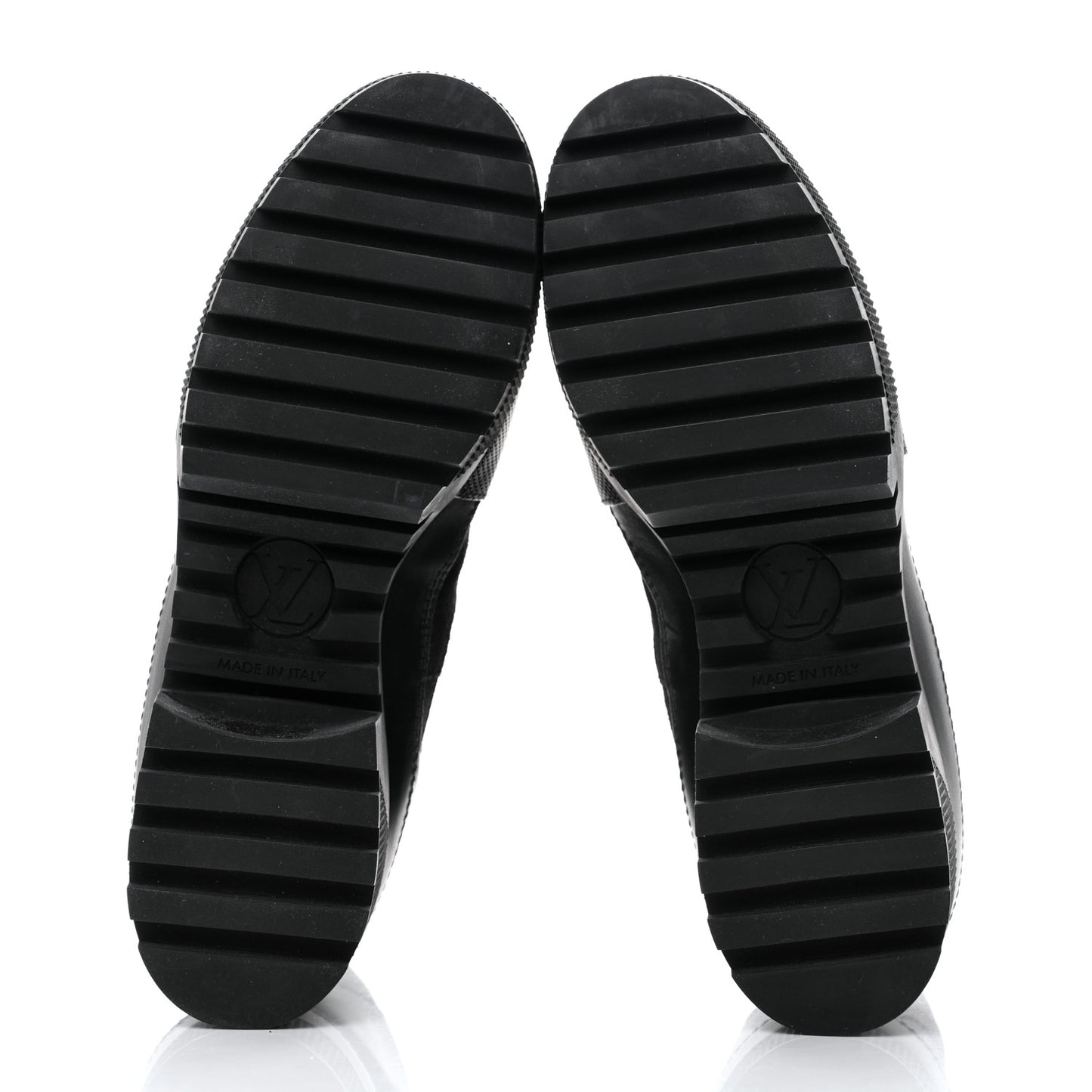 Suede Calfskin Monogram LV Black Heart Laureate Platform Desert Boots 38 Black