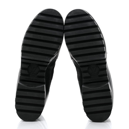 Louis Vuitton Suede Calfskin Monogram LV Black Heart Laureate Platform Desert Boots 38 Black 5 of 8
