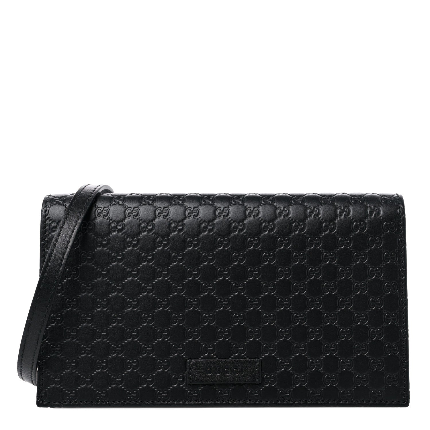 Gucci Microguccissima Crossbody Wallet Black 1 of 9