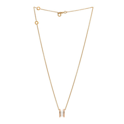 Bulgari 18K Rose Gold White Ceramic B.Zero1 Pendant Necklace 2 of 3