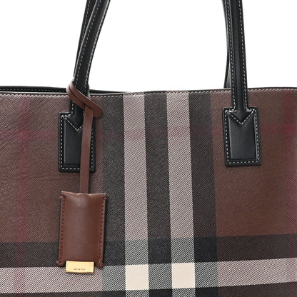 Burberry E-Canvas Check Medium Soft TB Tote Dark Birch Brown 7 of 9