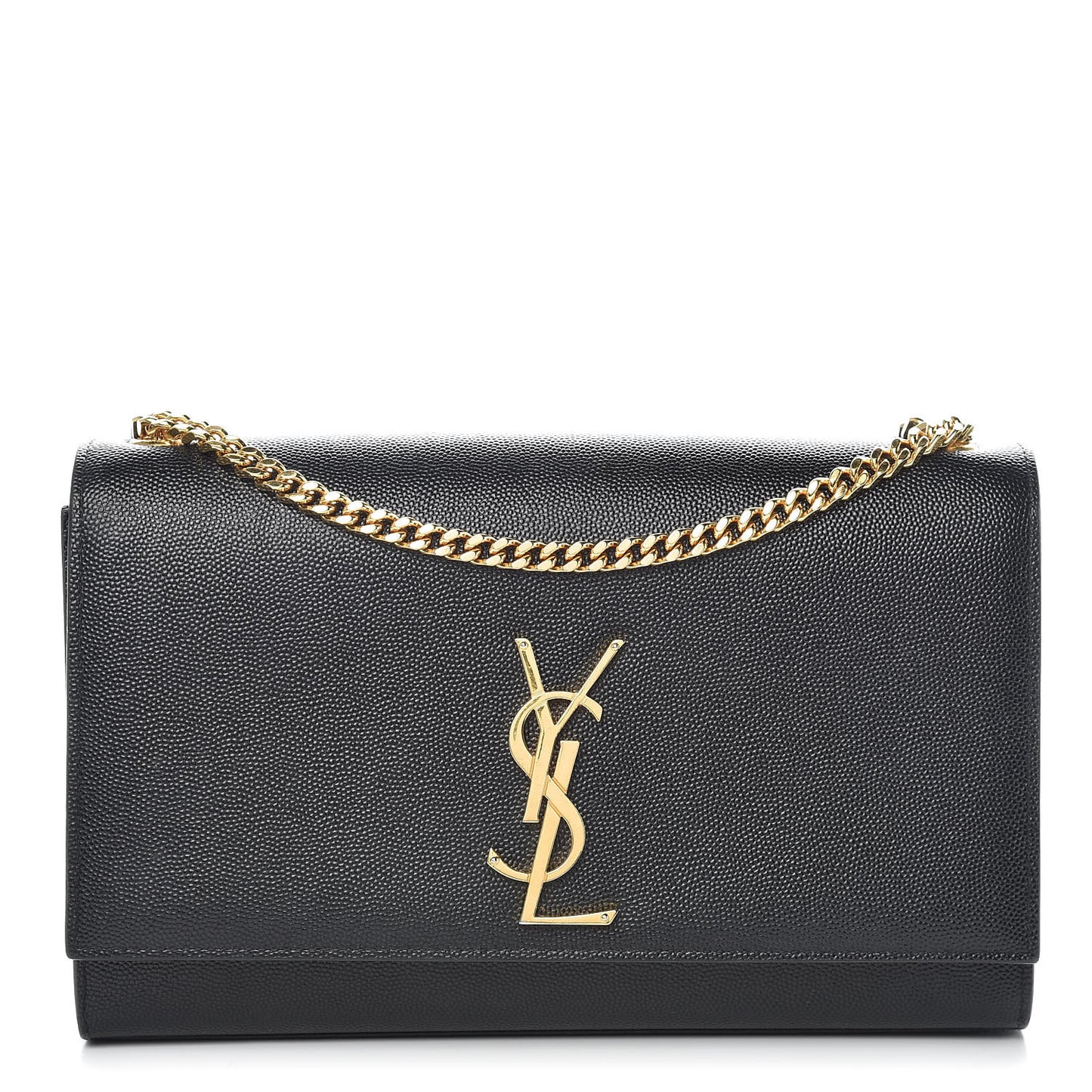 Grain De Poudre Medium Classic Monogram Kate Satchel Black