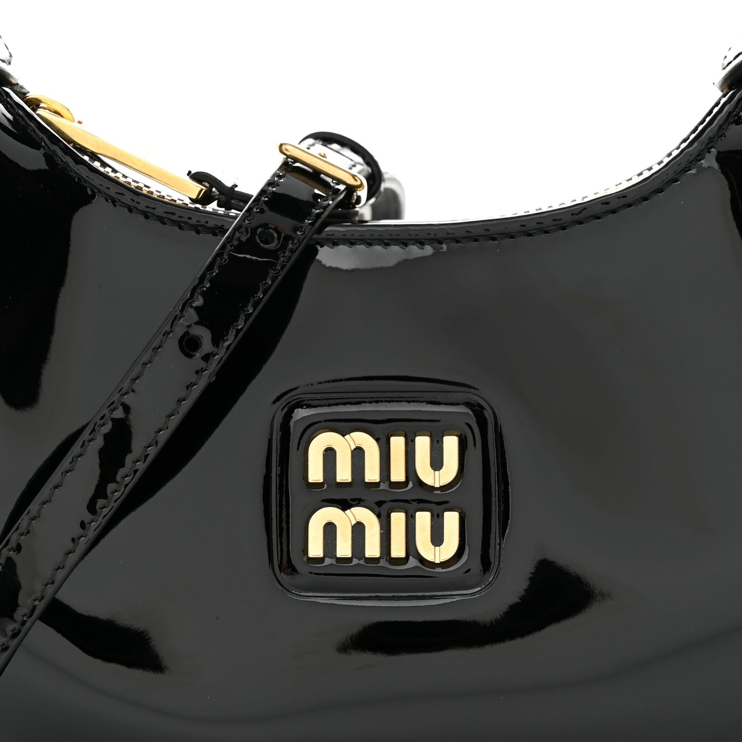 Patent Mini Hobo Black