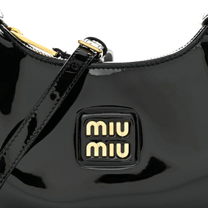 Miu Miu Patent Mini Hobo Black 7 of 11