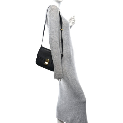 Celine Goatskin Medium Classic Box Flap Bag Black 2 of 15
