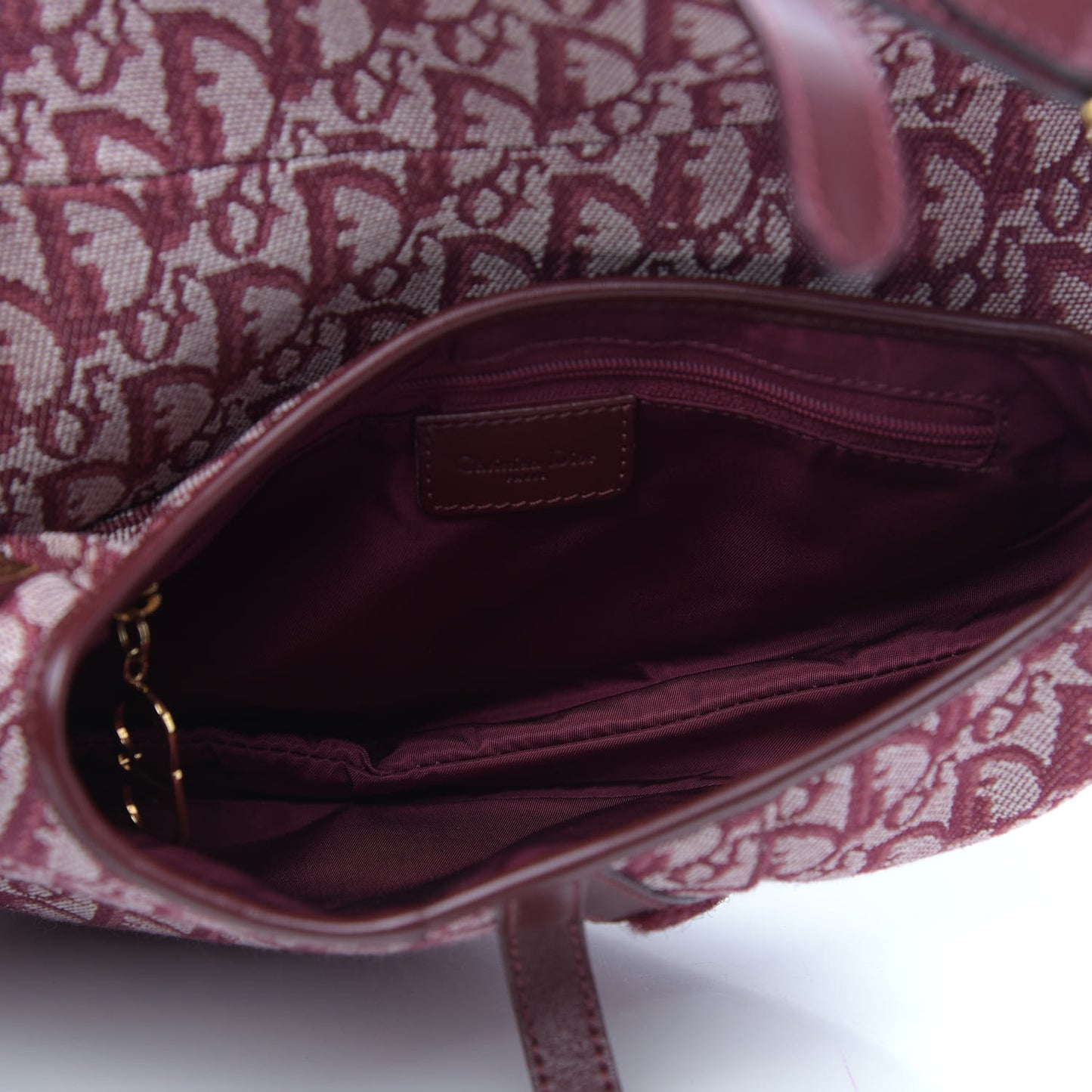 Monogram Saddle Bag Burgundy