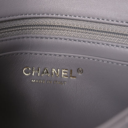 Chanel Lambskin Quilted Mini Pearl Crush Flap Light Grey 7 of 11