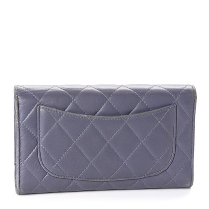 Chanel Lambskin Quilted Large Flap Wallet Purple 3 of 15