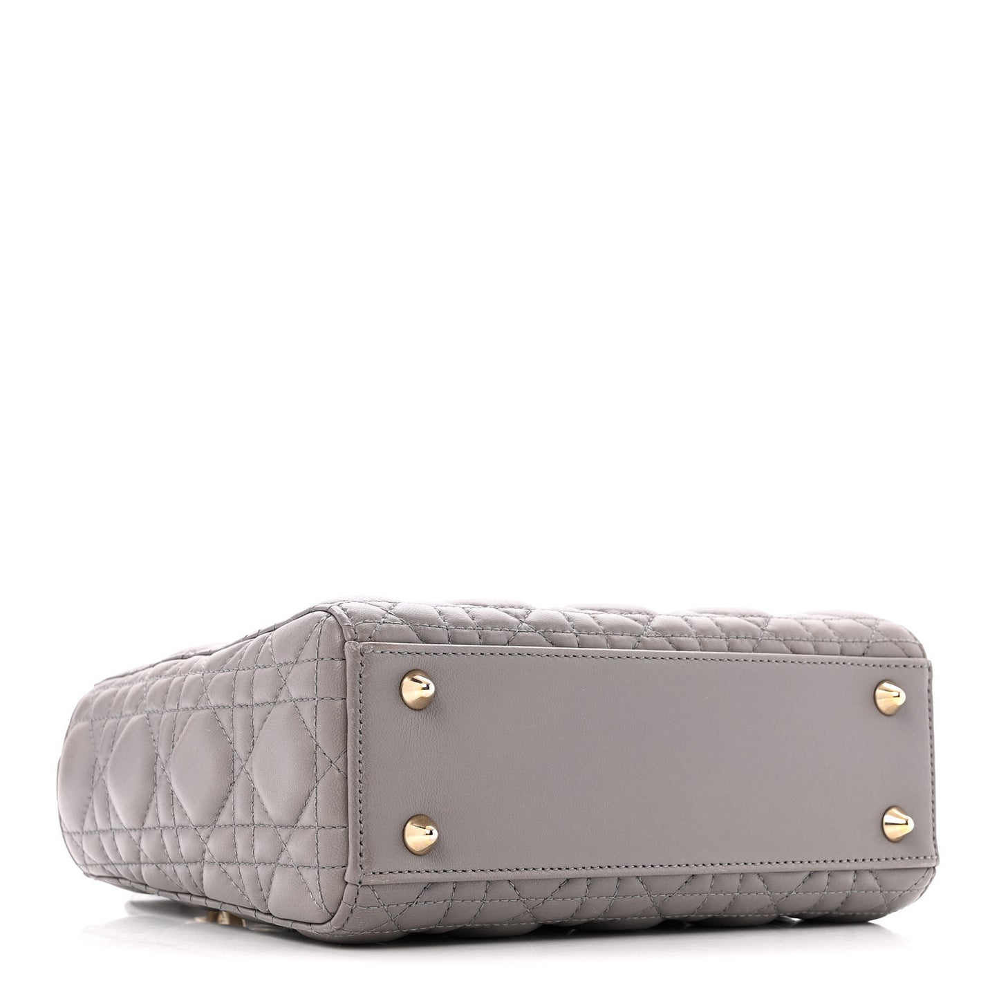 Lambskin Cannage Small Lady Dior Grey