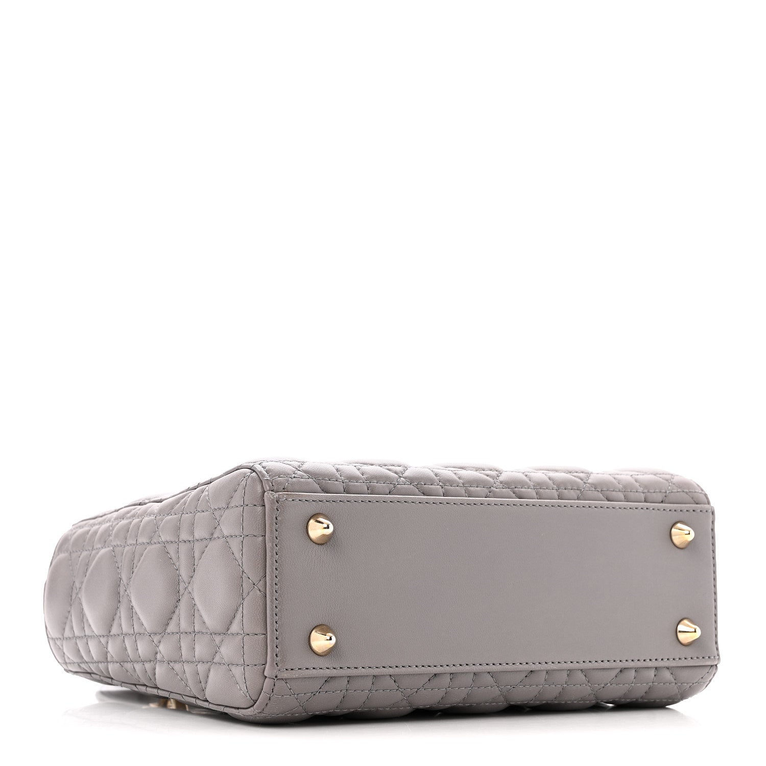 Christian Dior Lambskin Cannage Small Lady Dior Grey 4 of 17