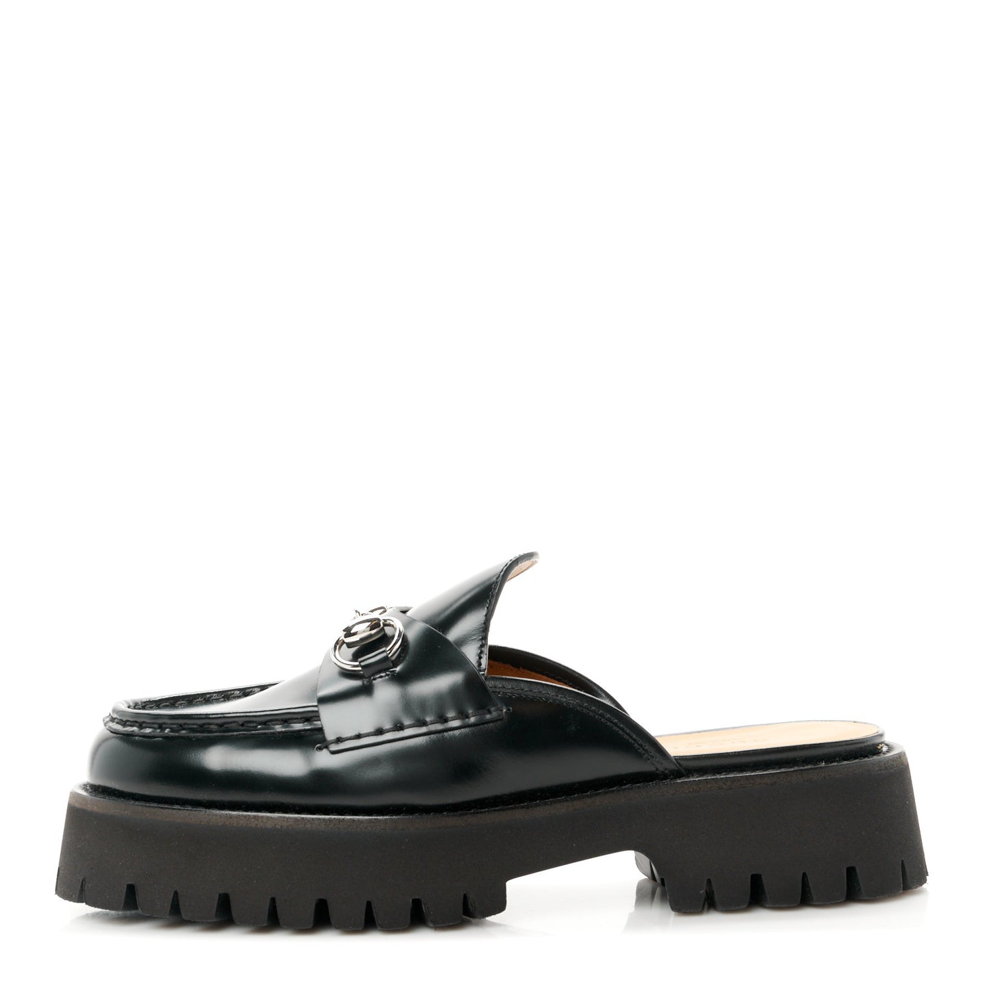 Magnum Calfskin Womens Horsebit Platform Mules 37 Black