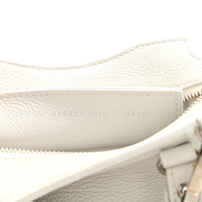 Balenciaga Grained Calfskin Neo Classic Silver Hardware Nano City Crossbody White 7 of 9