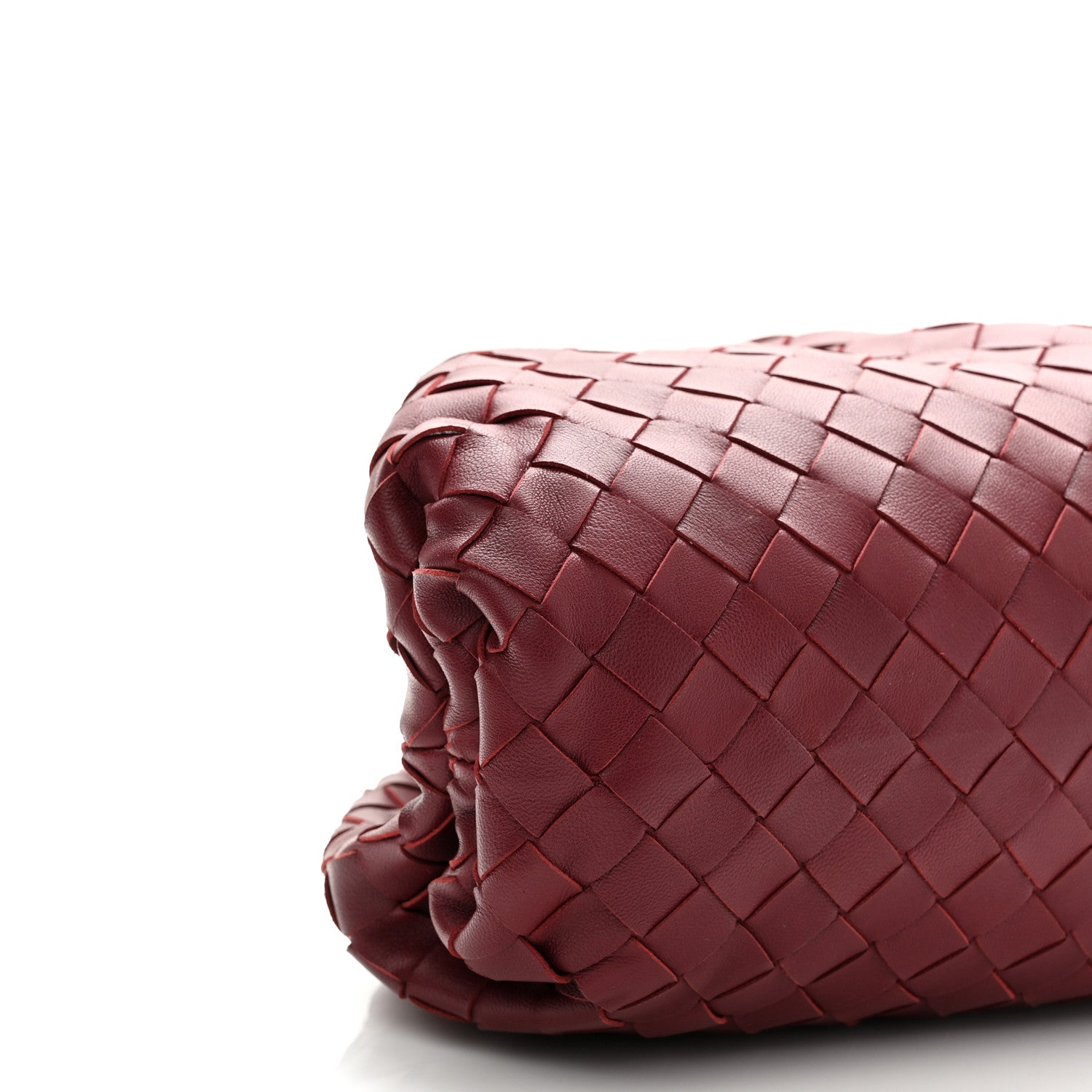 Bottega Veneta Nappa Maxi Intrecciato The Pouch Oversized Clutch Bordeaux 9 of 10