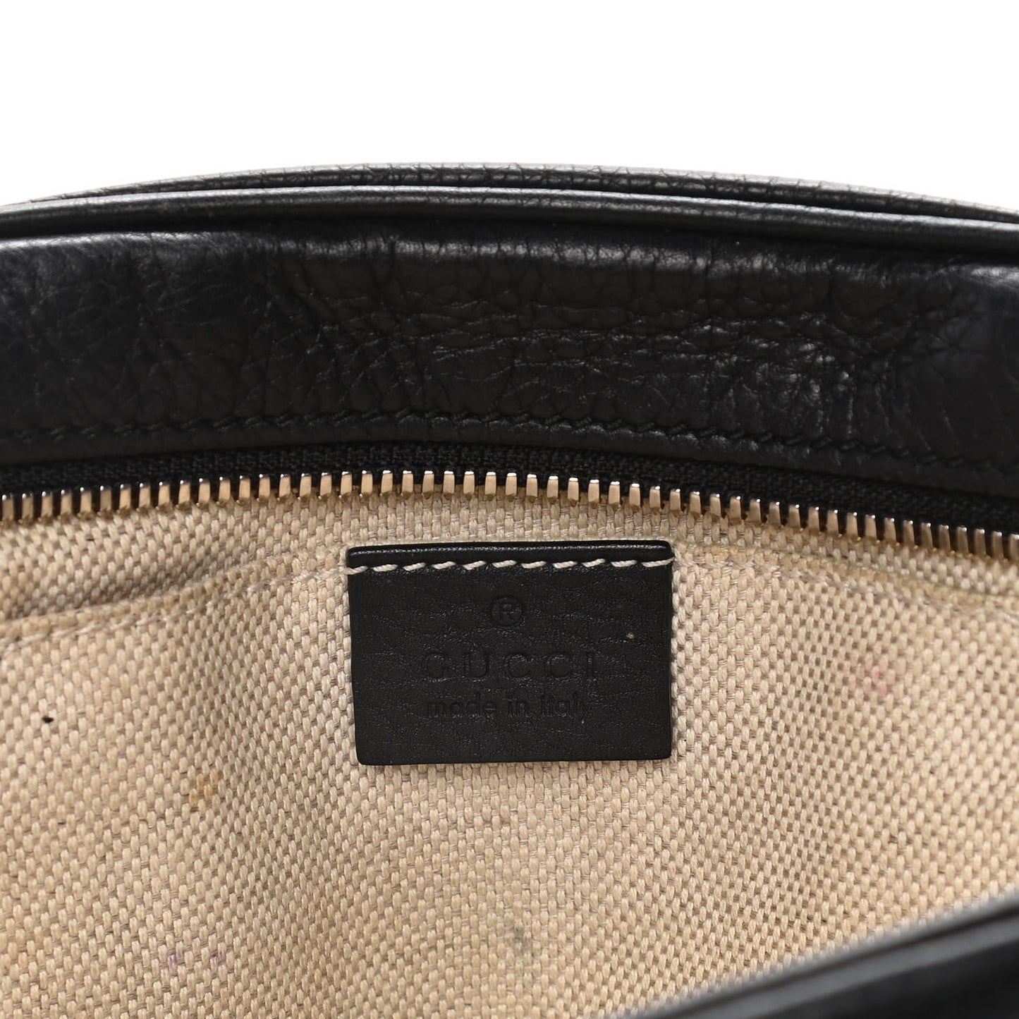 Pebbled Calfskin Small Soho Disco Bag Black