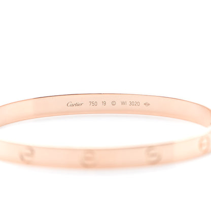 Cartier 18K Pink Gold LOVE Bracelet 19 4 of 7