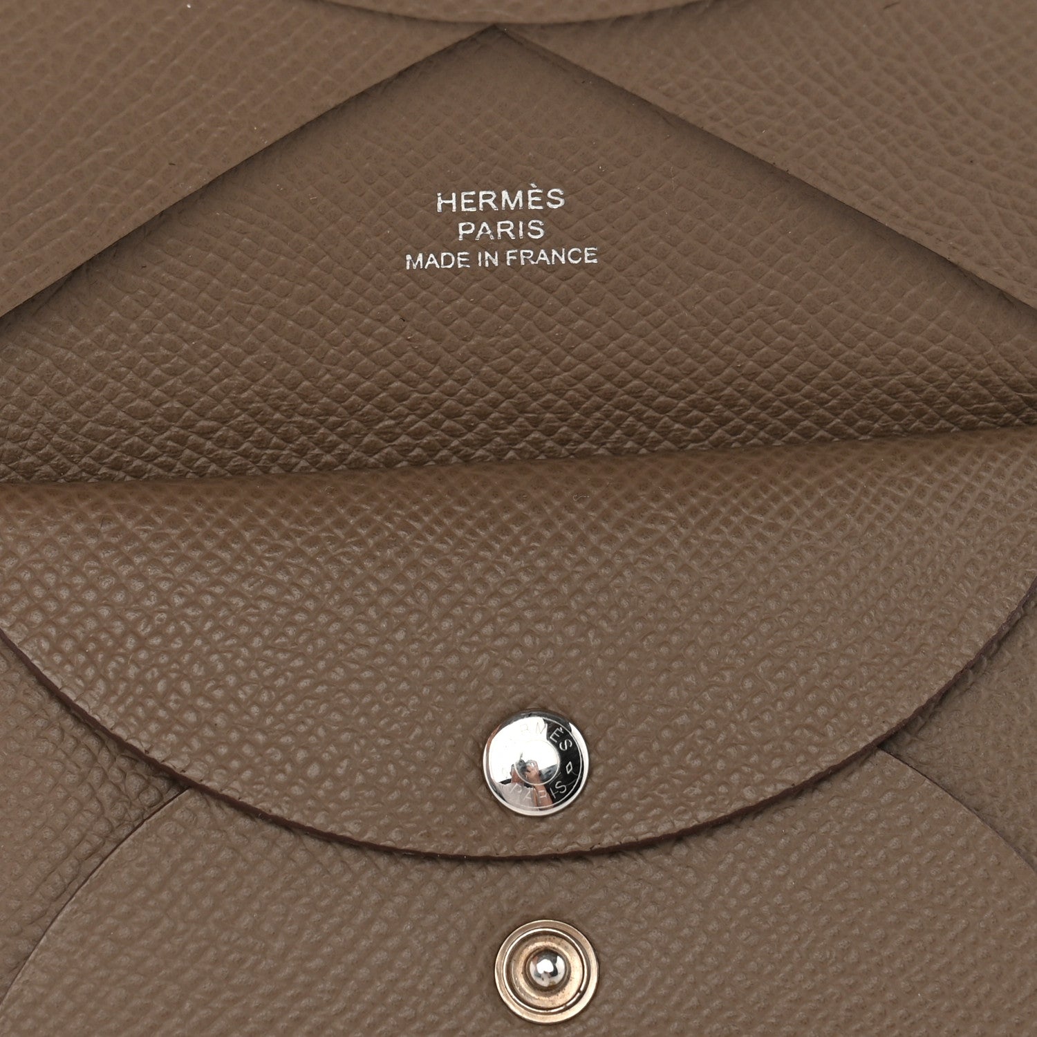 Hermes Epsom Calvi Duo Card Case Etoupe 5 of 8