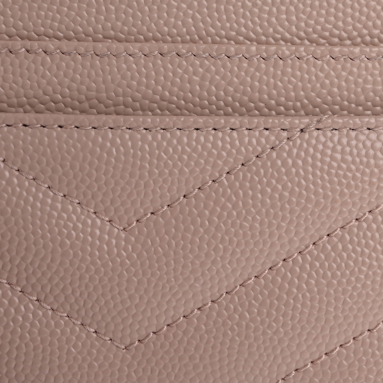 Saint Laurent Grain De Poudre Matelasse Chevron Monogram Credit Card Case Pale Pink 14 of 16