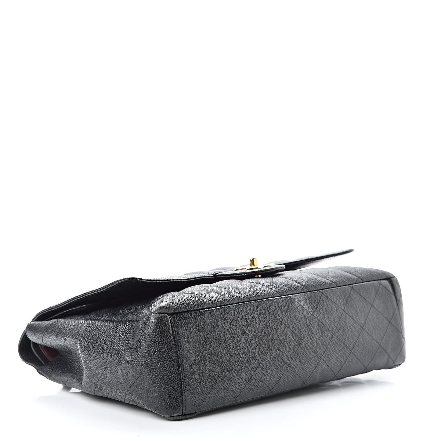 Caviar Quilted Maxi Double Flap Black