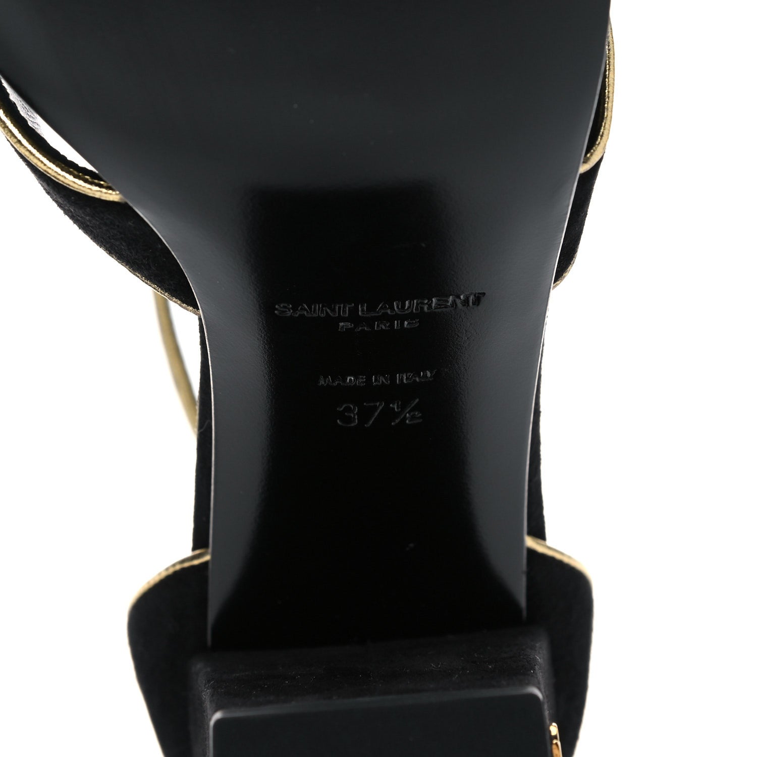 Saint Laurent Suede Babies Sandals 37.5 Black 6 of 11