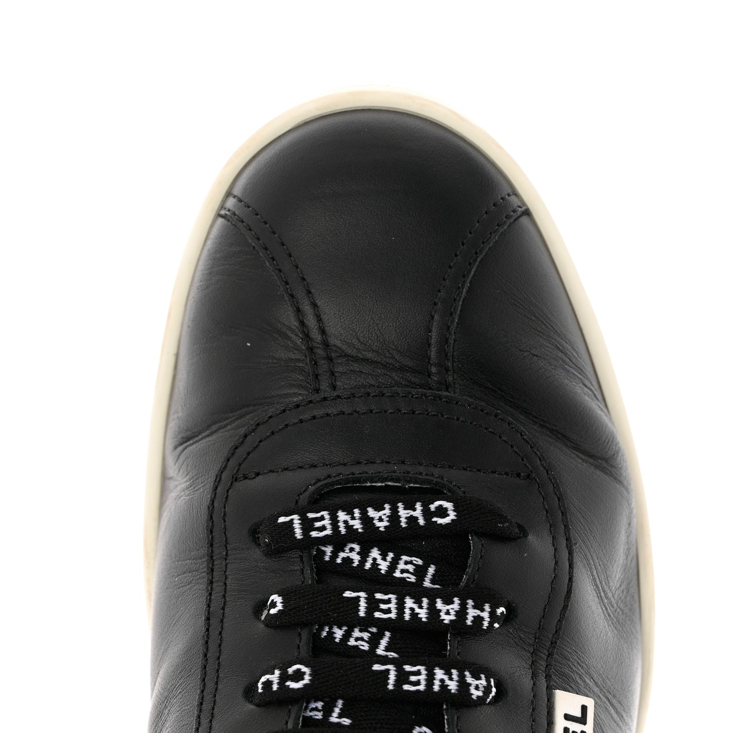 Calfskin CC Womens Sneakers 38.5 Black