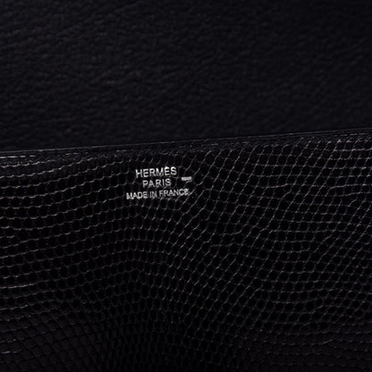 Hermes Lizard Medor Clutch 23 Black 6 of 8