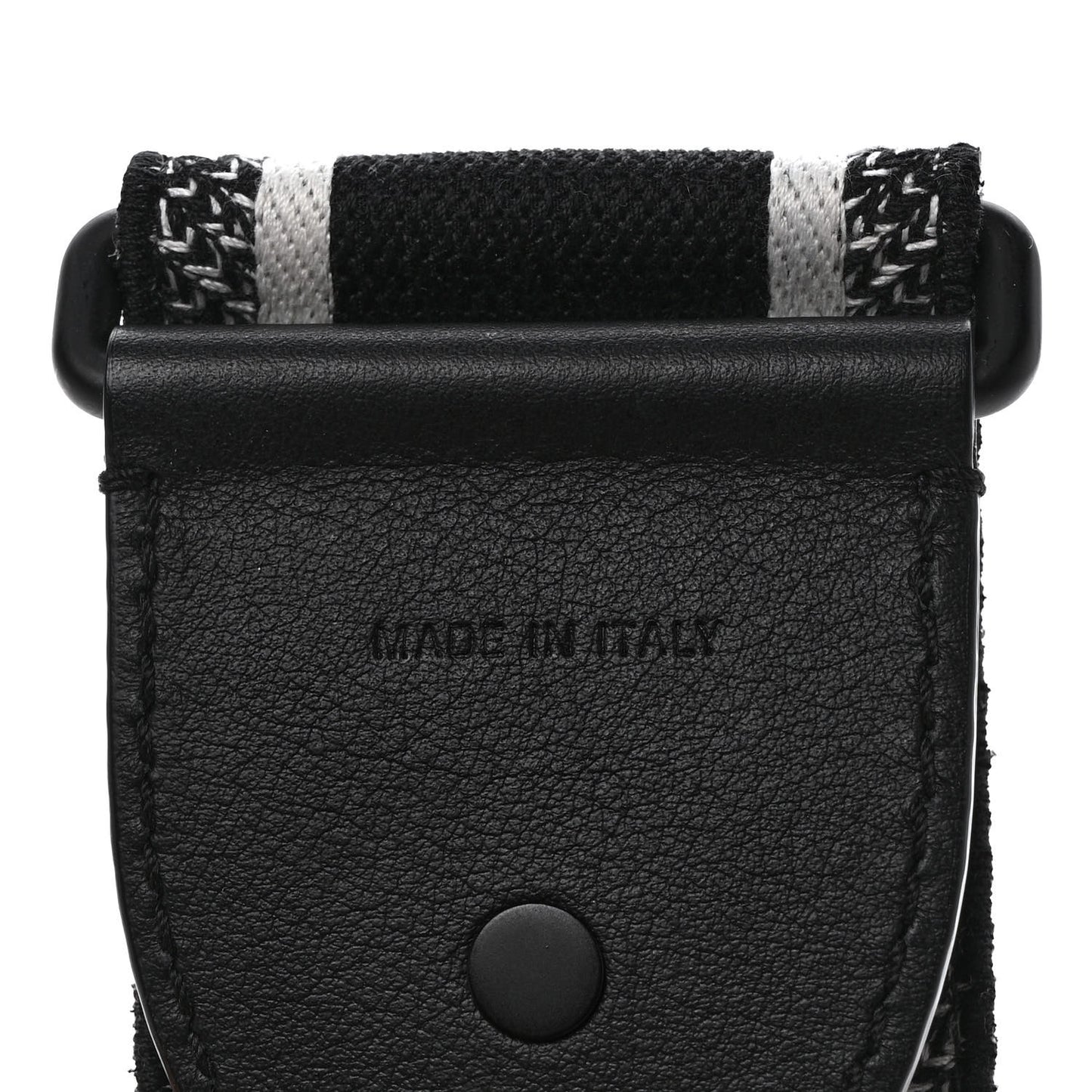Canvas Embroidered Shoulder Strap Black Ultramatte