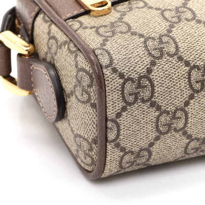 Gucci GG Supreme Monogram Web Mini Ophidia Shoulder Bag Brown 9 of 10