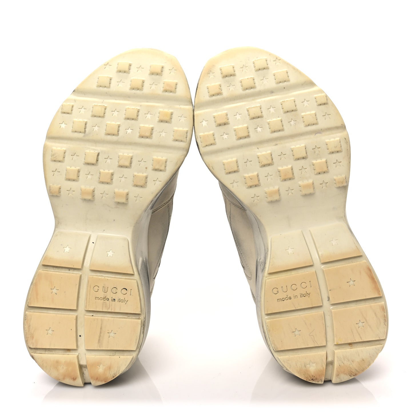 Calfskin Mouth Print Womens Rhyton Sneakers 39 Ivory