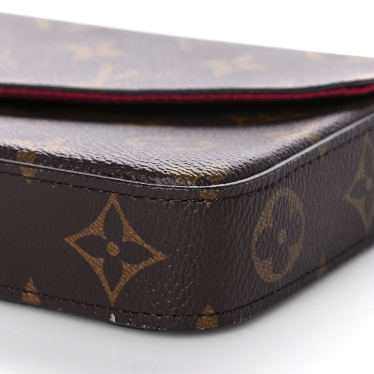 Monogram Pochette Felicie Chain Wallet Fuchsia