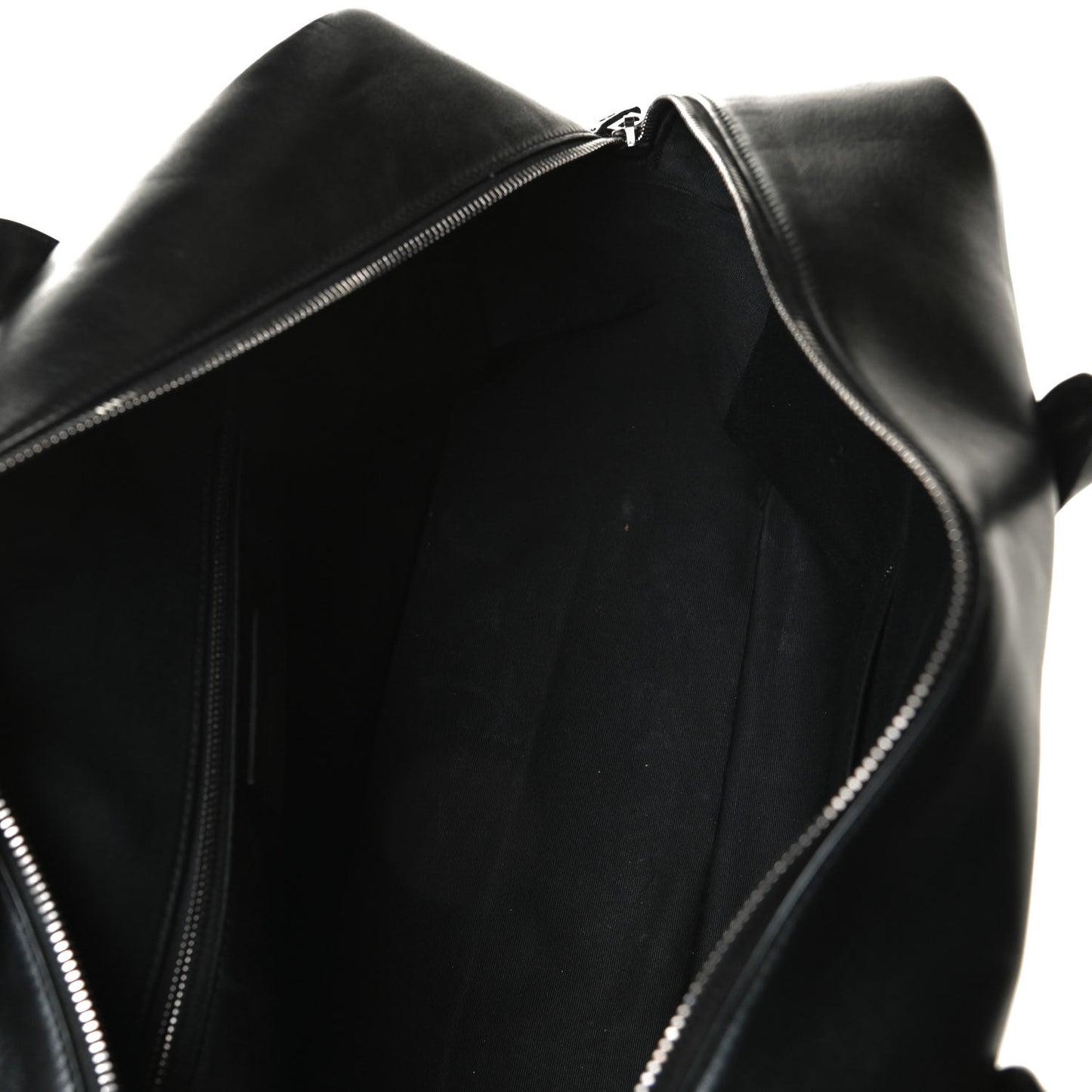 Calfskin Miles Logo Bowler Duffel Bag Black