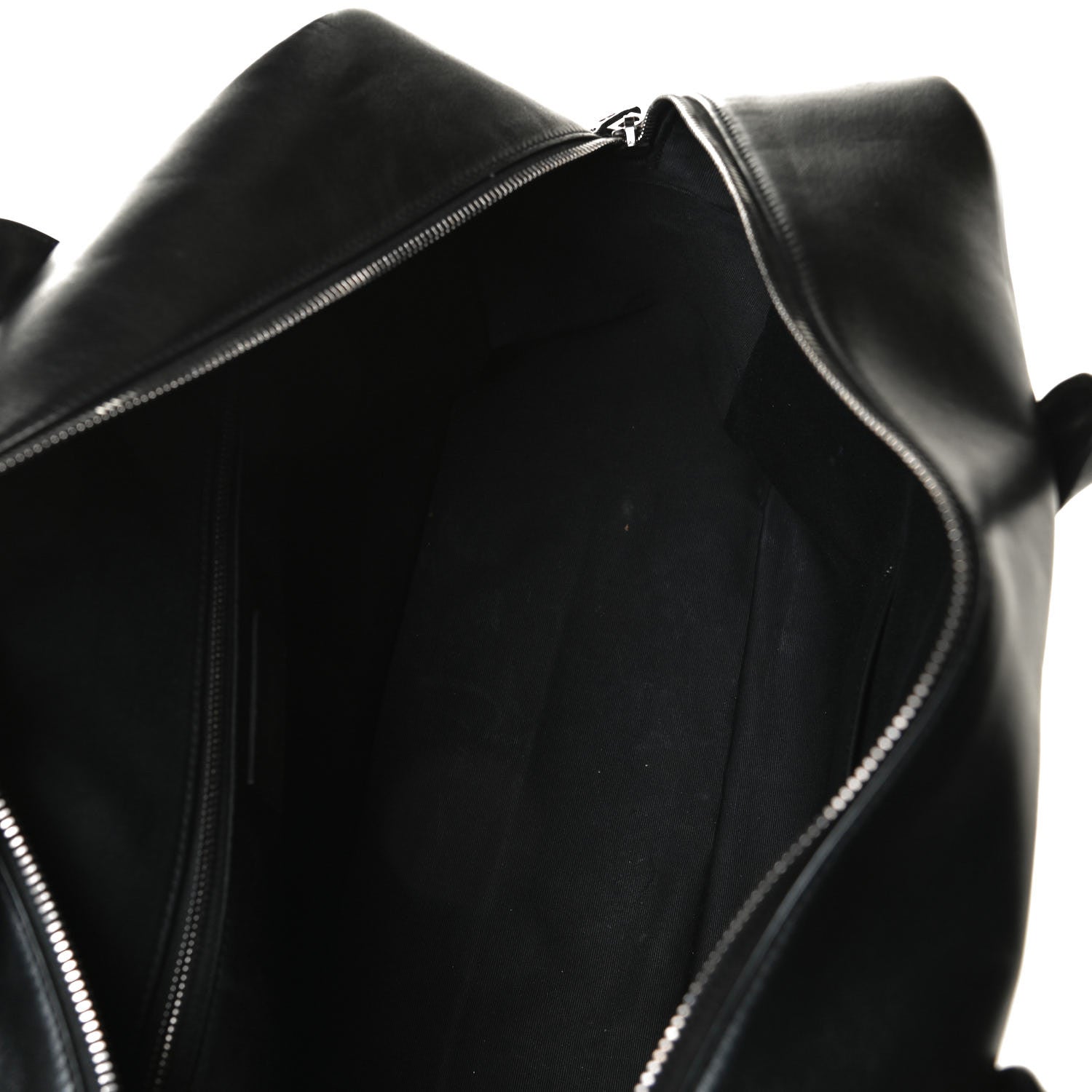 Saint Laurent Calfskin Miles Logo Bowler Duffel Bag Black 15 of 18
