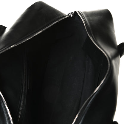 Saint Laurent Calfskin Miles Logo Bowler Duffel Bag Black 15 of 18