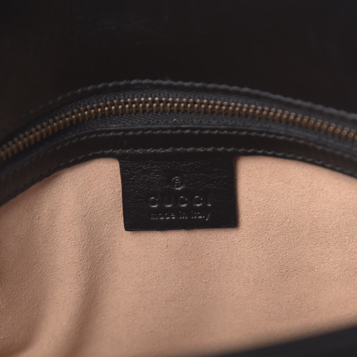 Gucci Calfskin Matelasse Small GG Marmont Shoulder Bag Black 6 of 10