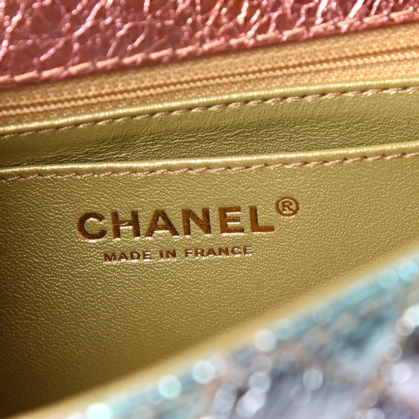 Metallic Goatskin Quilted Mini 2.55 Reissue Flap Multicolor