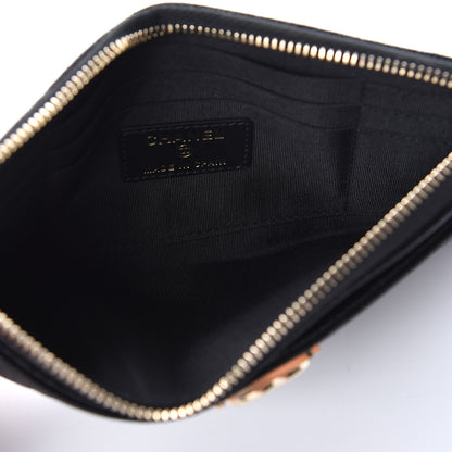 Chanel Caviar Quilted Classic Zip Boy Pouch Black 5 of 8