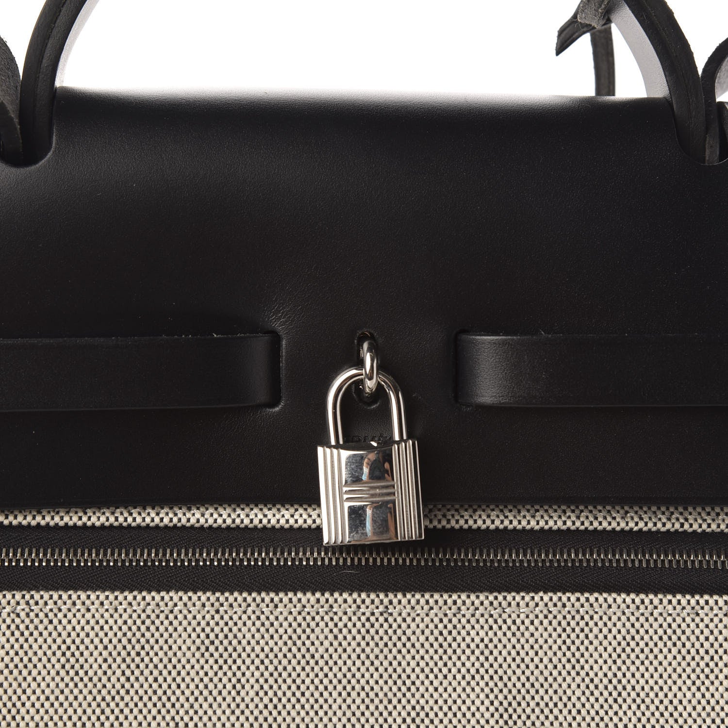 Hermes Toile H Berline Vache Hunter Herbag Zip 39 MM Black Ecru 10 of 12