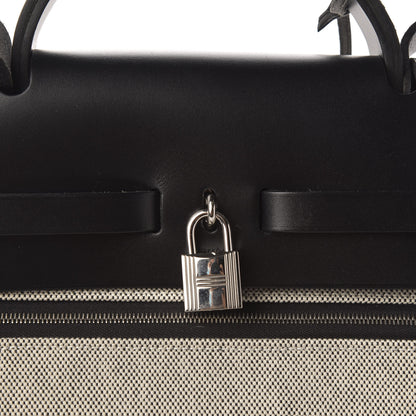 Hermes Toile H Berline Vache Hunter Herbag Zip 39 MM Black Ecru 10 of 12