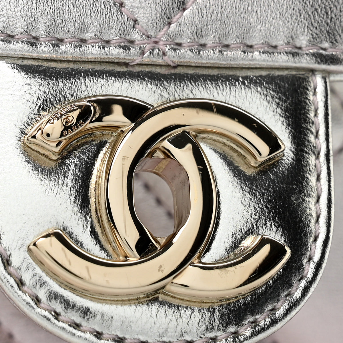 Chanel Metallic Lambskin Quilted Large Like A Wallet Flap Golden Pink 12 of 12